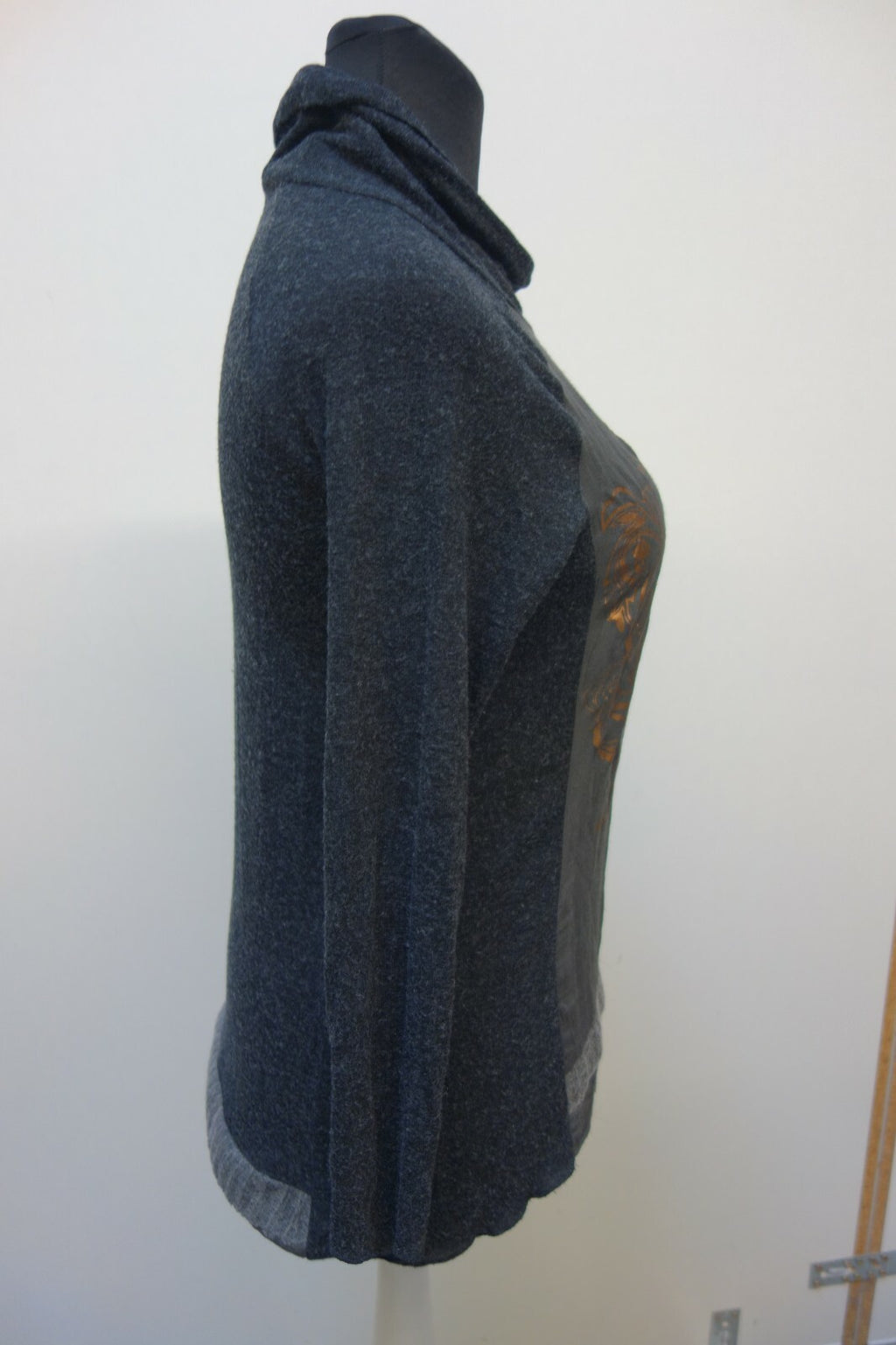 EK0304 Damen Langarmshirt von BiBa, schwarz-grau, Gr. S3