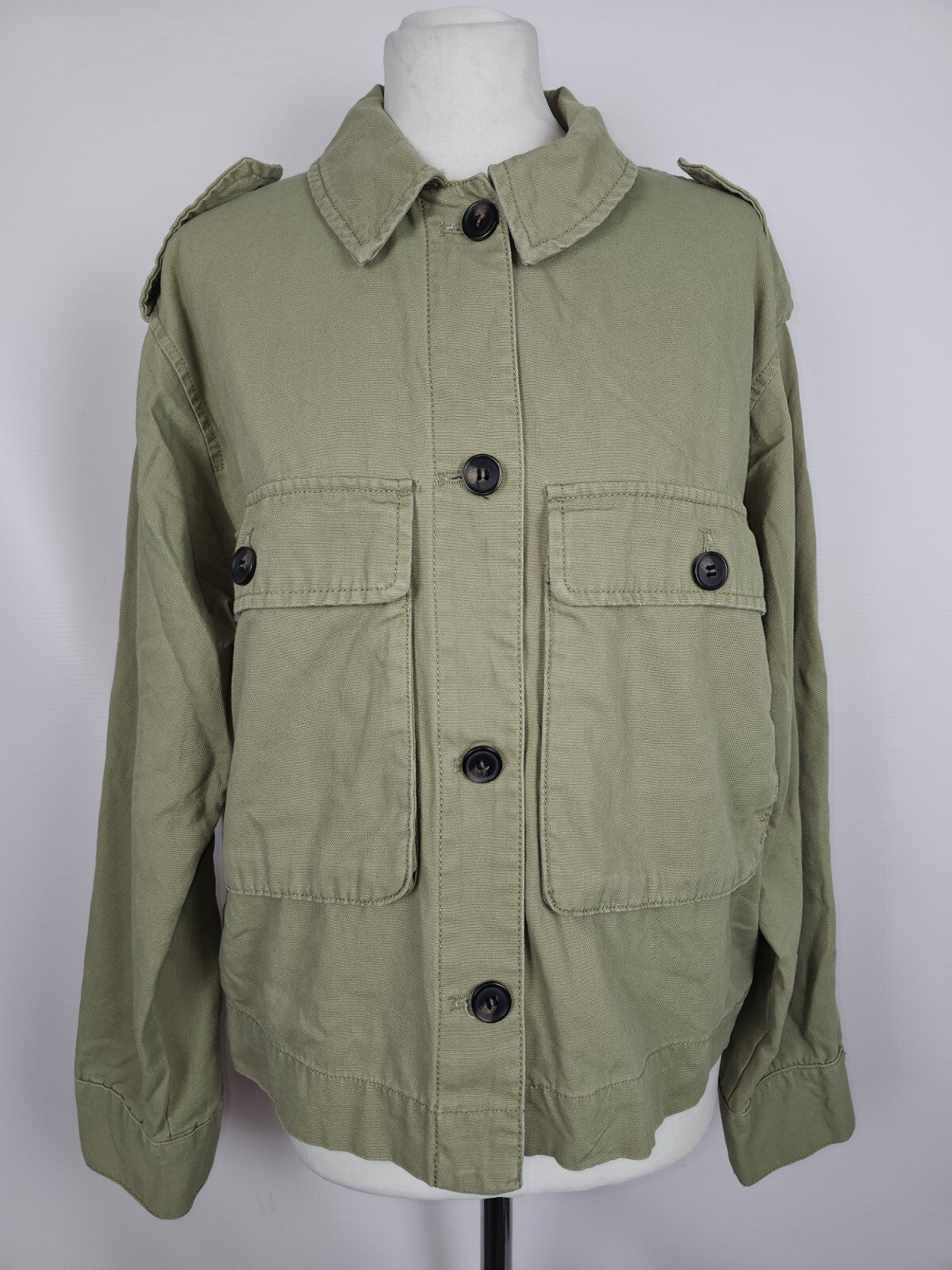 EK6538 Damen Hemd von H&M, grün, Gr.S0