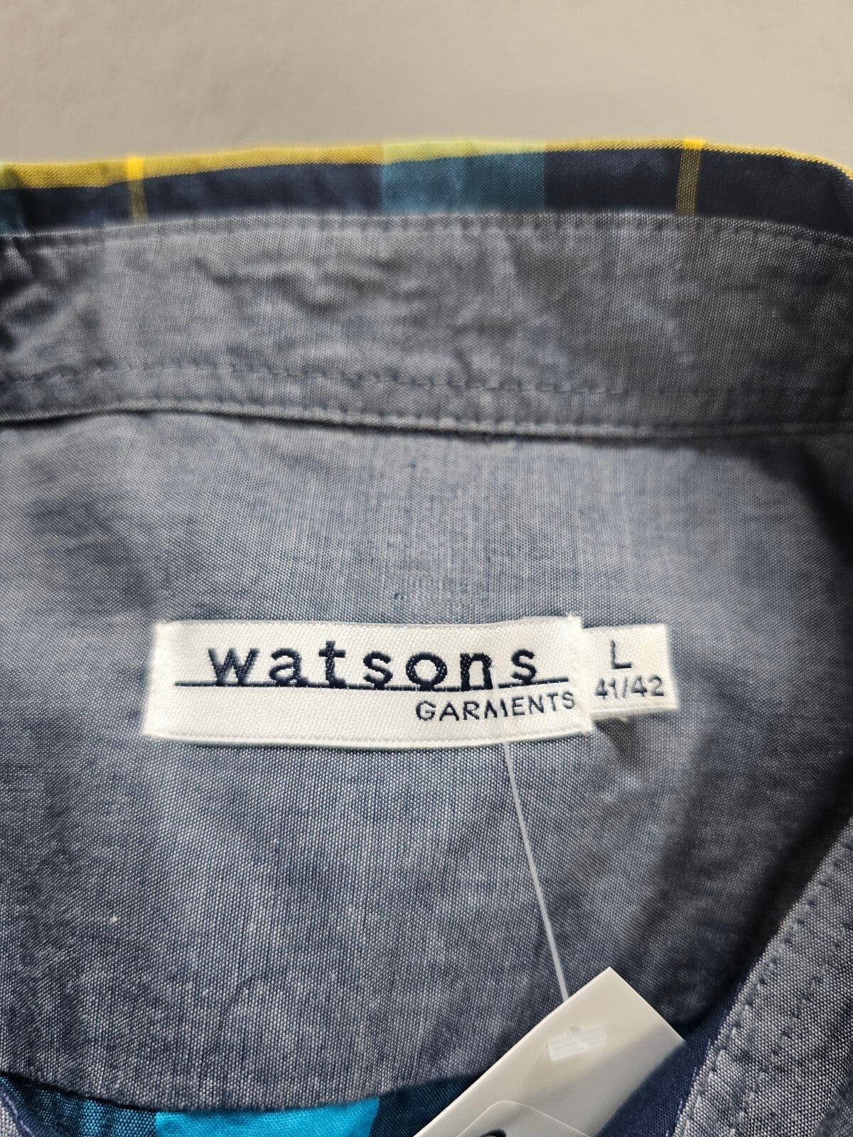 EK6023 Herren Hemd von Watsons, blau-gelb, Gr.L (41/42)5