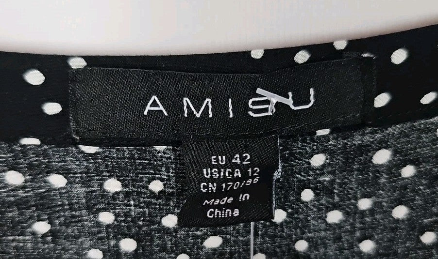 EK9495 Damen Kleid Amisu Gr.42 Schwarz1