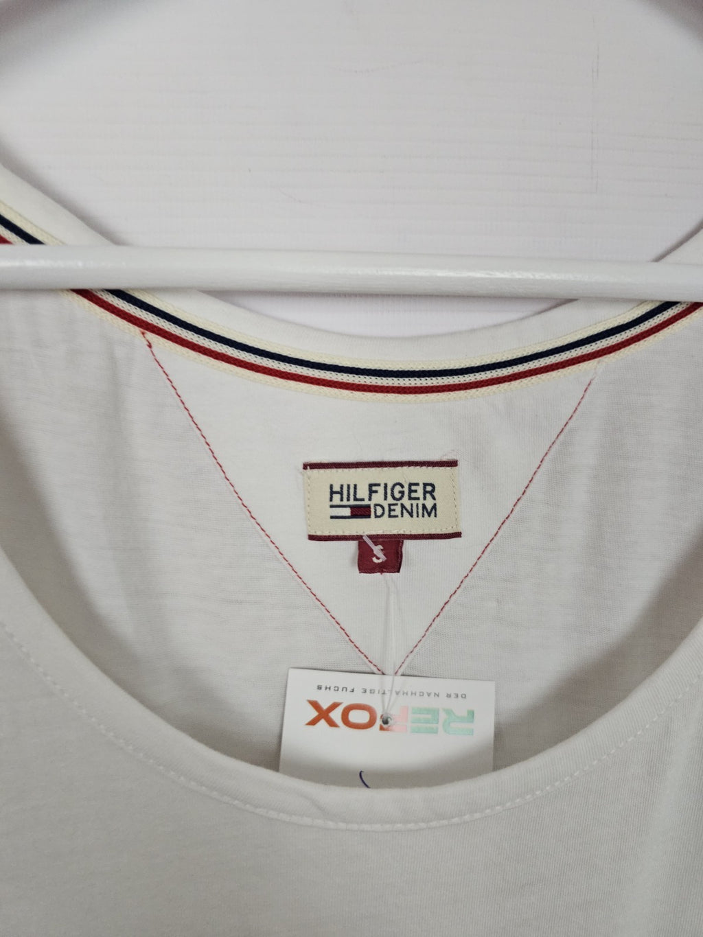 EK5157 Damen Kleid von Tommy Hilfiger Denim,  Weiß, Gr. S3