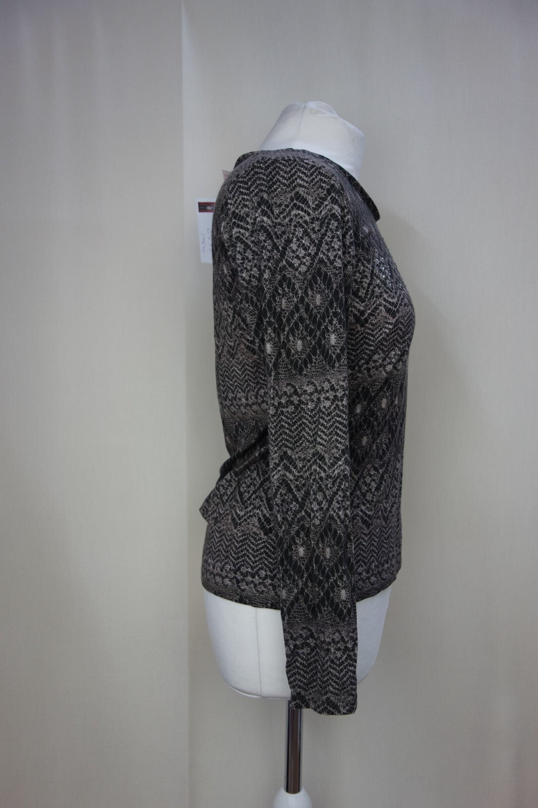 EK3632 Damen Shirt von San Setto, braun gemustert, Gr. 362
