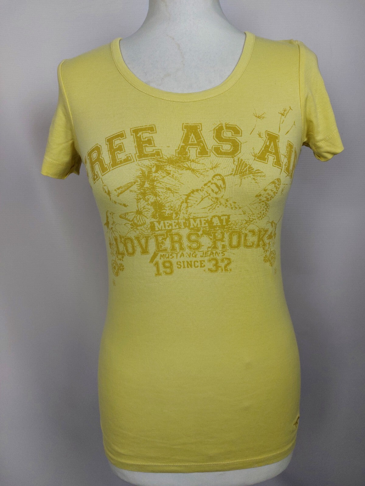 EK4832 Damen T-Shirt von Mustang, gelb, Gr. XS0