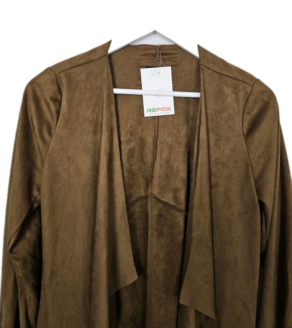 EK8712 Damen Strickjacke, Braun, Gr. Ca L1