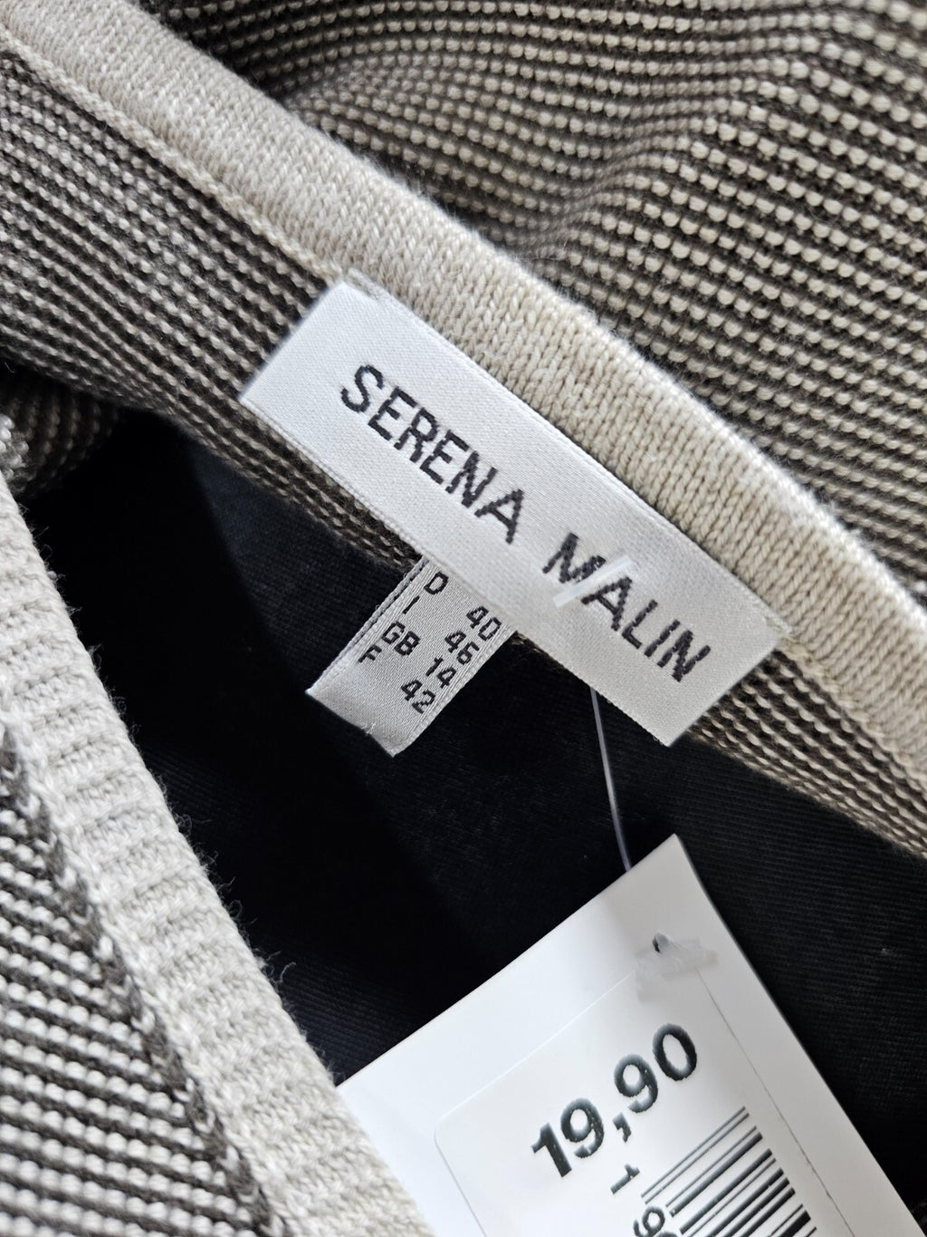 EK6265 Damen Pullover von Serena Malin, grau, Gr.404