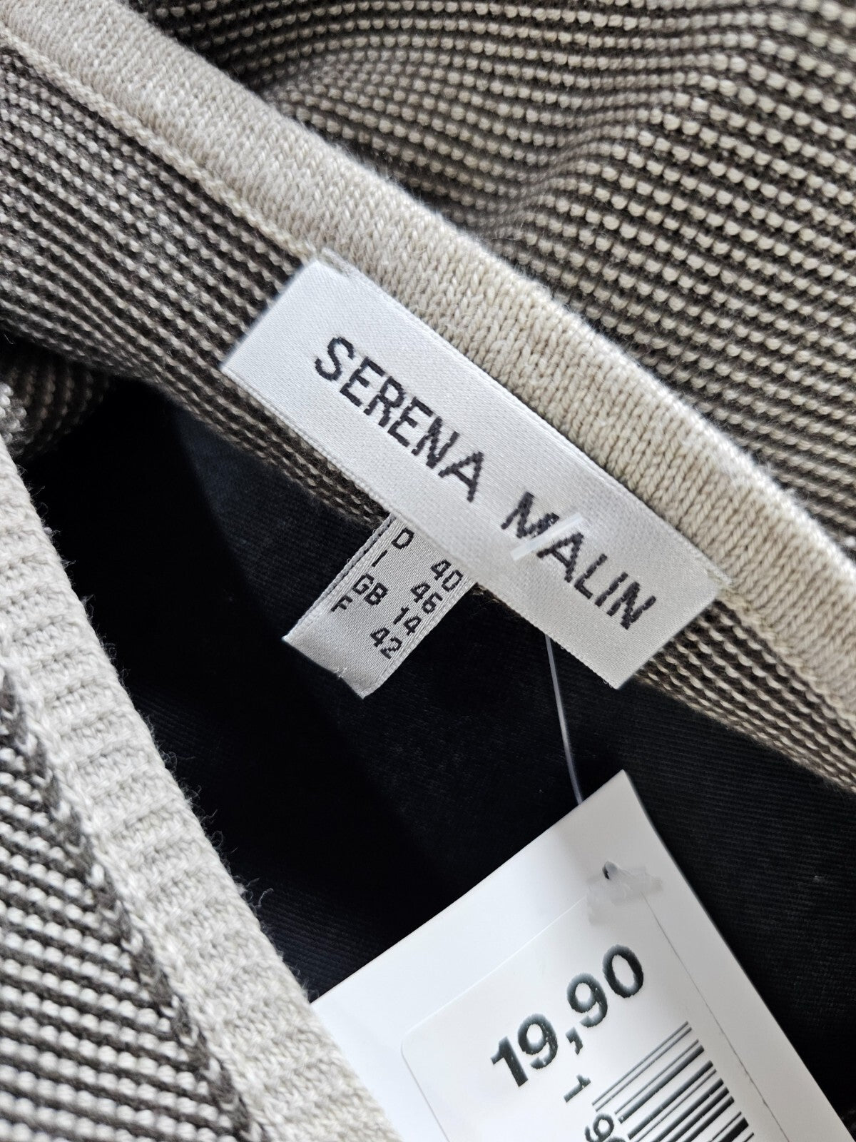 EK6265 Damen Pullover von Serena Malin, grau, Gr.404