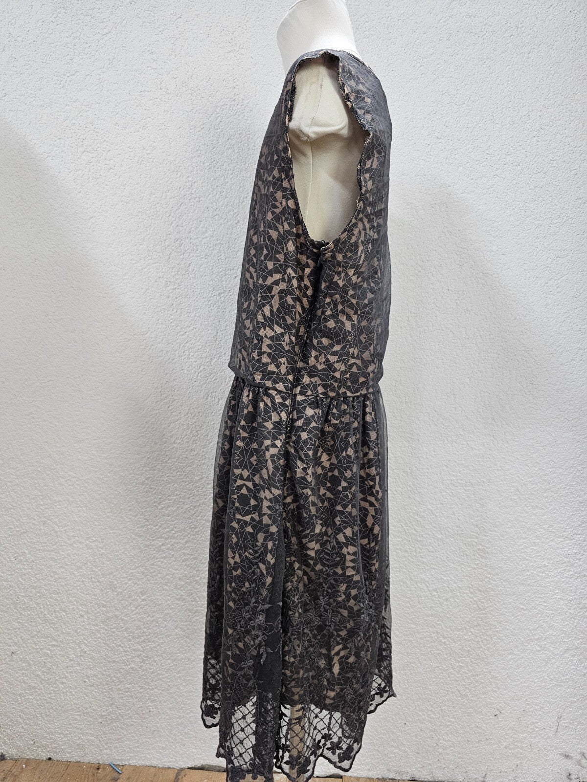 EK6263 Damen Kleid von s.Oliver, braun-grau, Gr.36 (Größentabelle)2