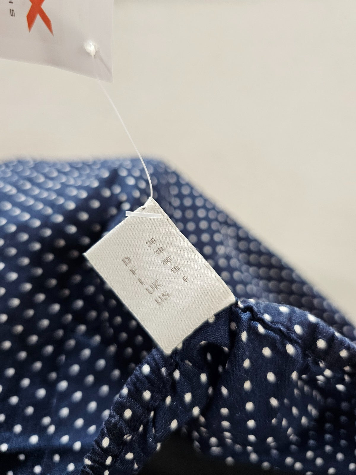 EK5742 Damen Bluse von s.Oliver, dunkelblau, gepunktet, Gr. 367