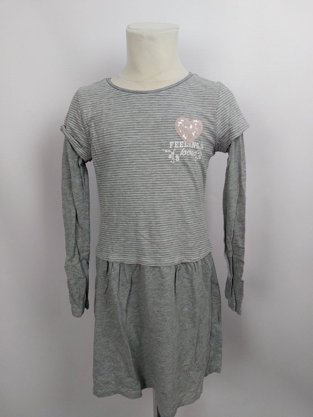 EK4524 Mädchen Kleid von s.Oliver, grau, Gr.1280