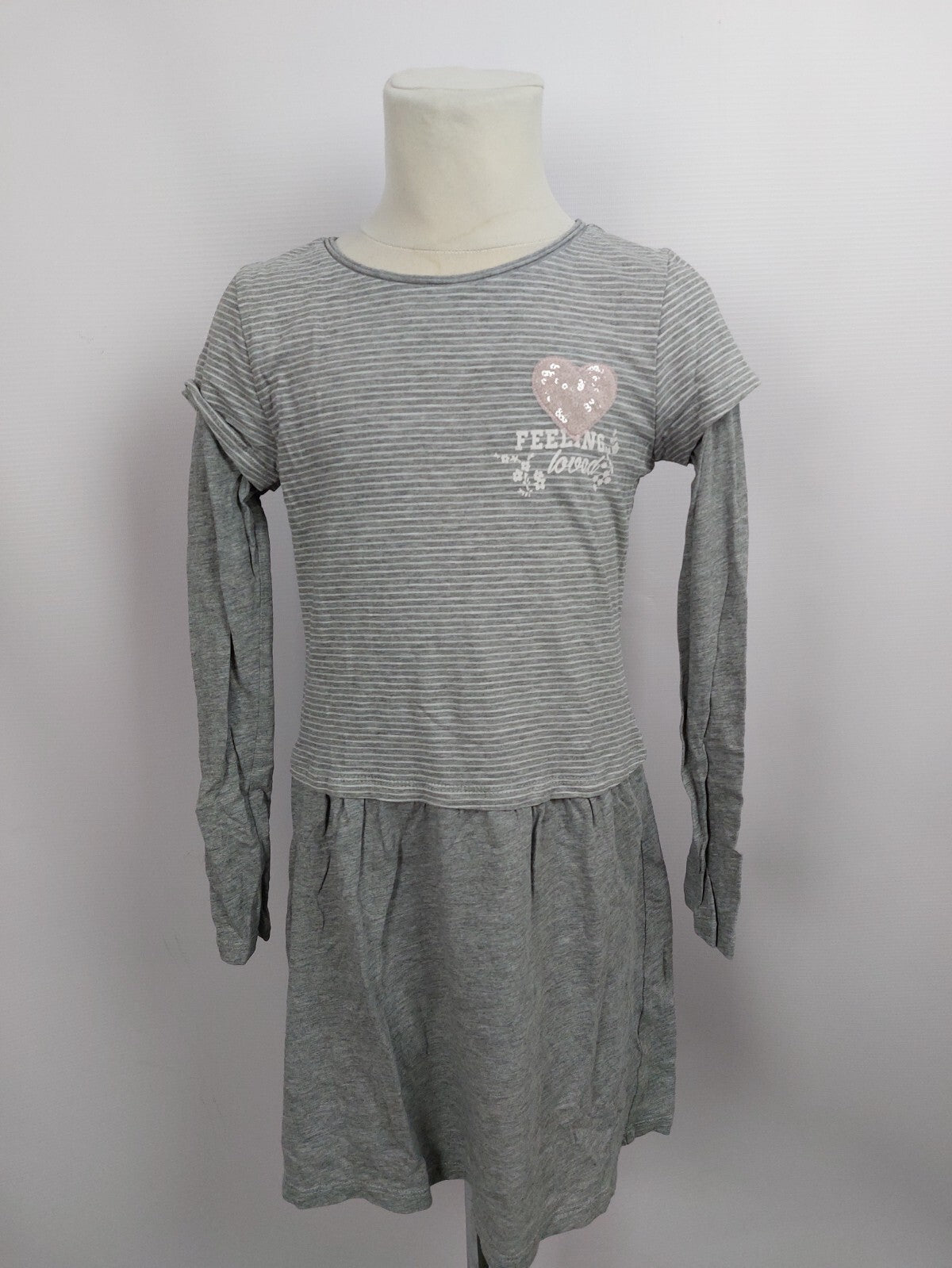 EK4524 Mädchen Kleid von s.Oliver, grau, Gr.1280