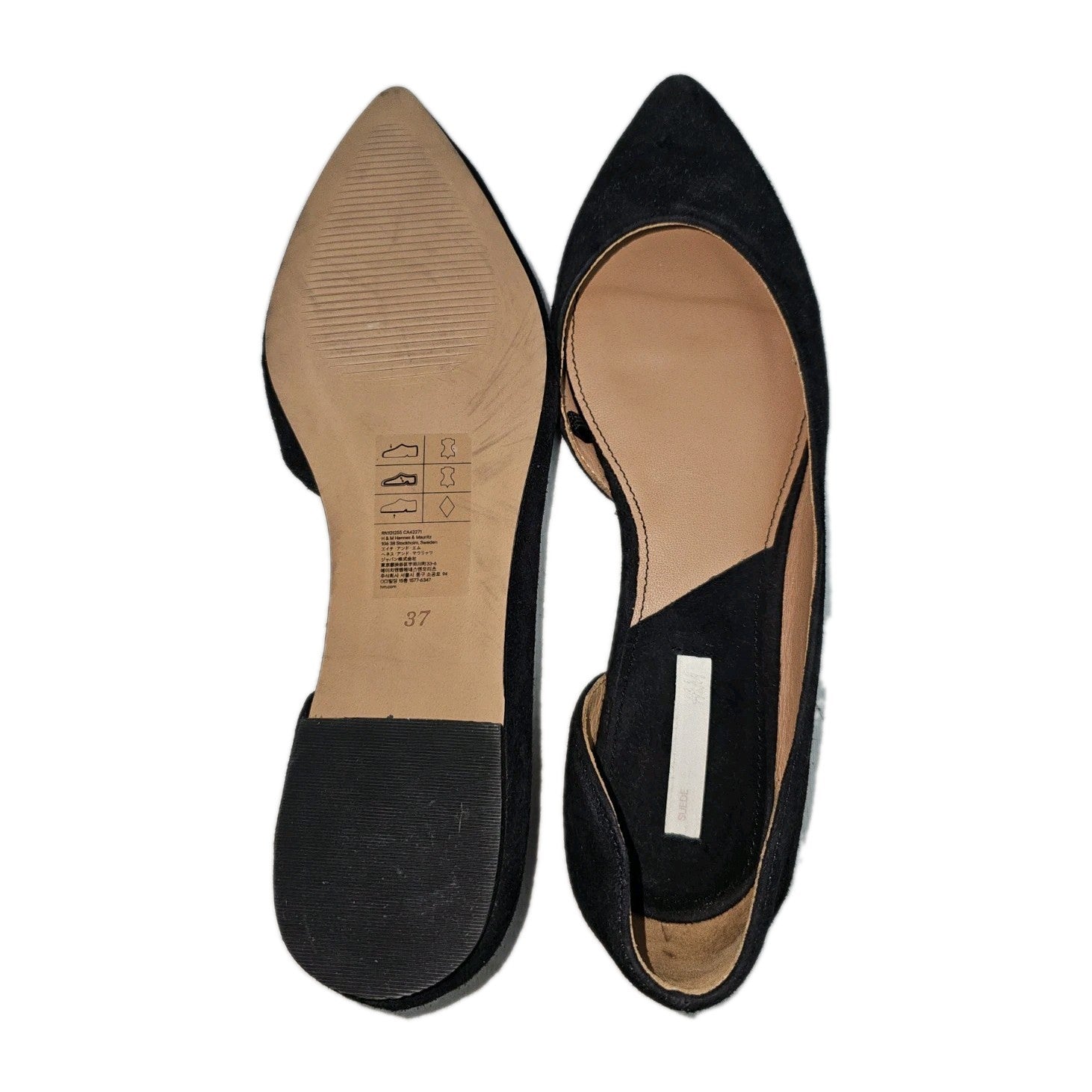 ES809 Damen Ballerina von H&M, schwarz, Gr.376