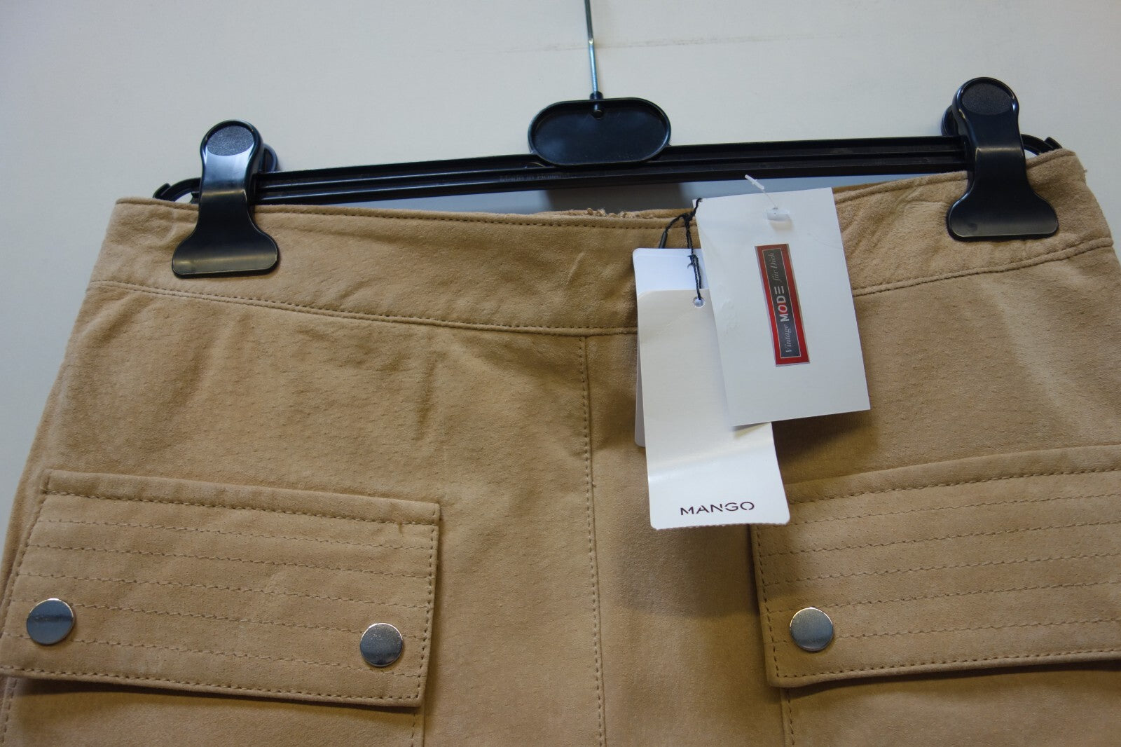 EK0635 Damen Lederrock vo Mango, hellbraun, Gr. L1