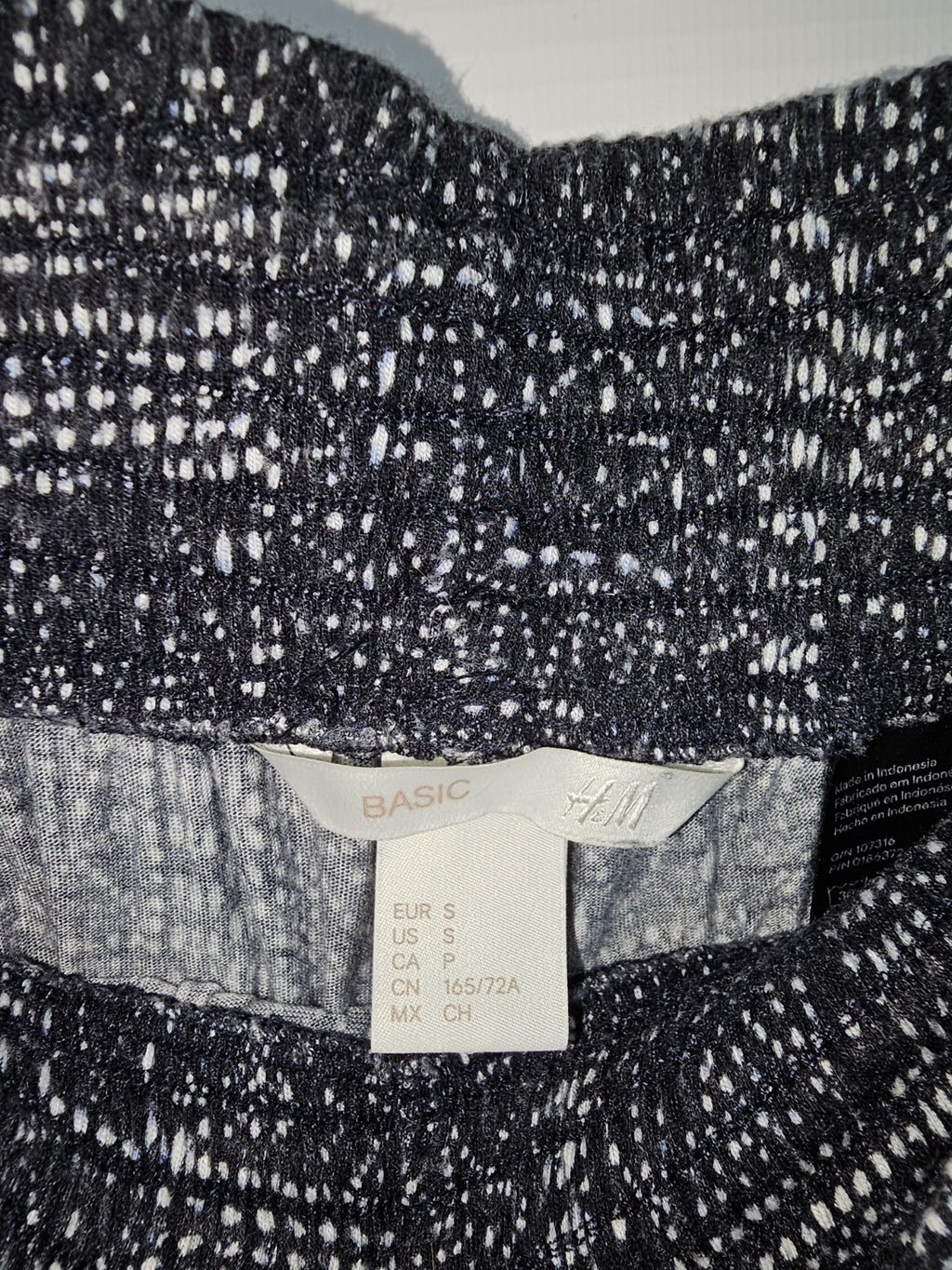 EK8253 Damen Stoff Hose von H&M,  Schwarz/Weiß,  Gr. S2