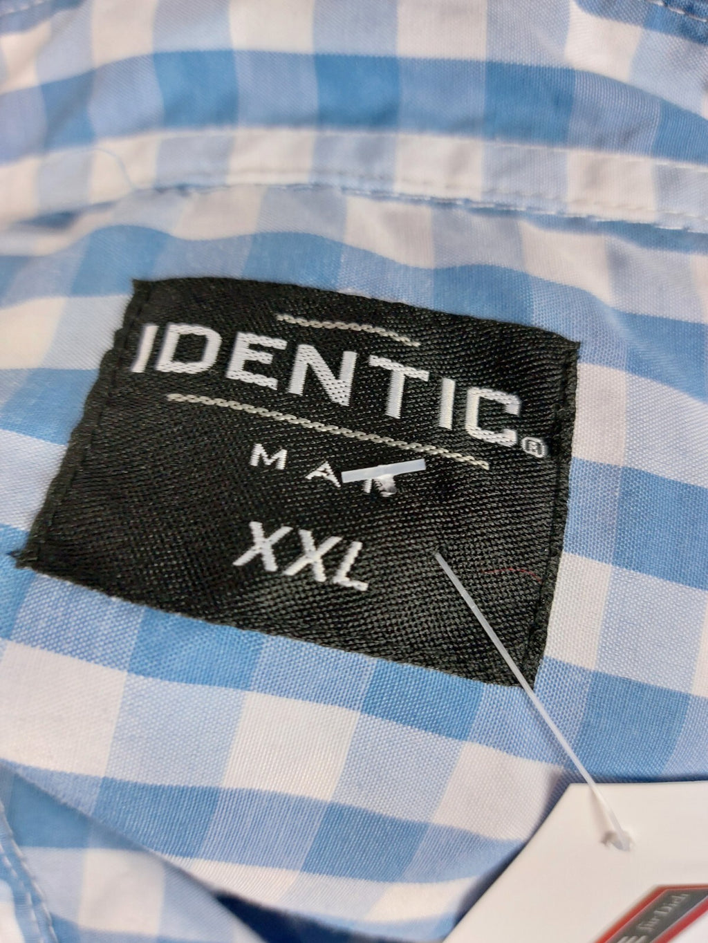 EK4349 Herren Hemd von Identic, blau/weiß kariert,Gr. 2XL7