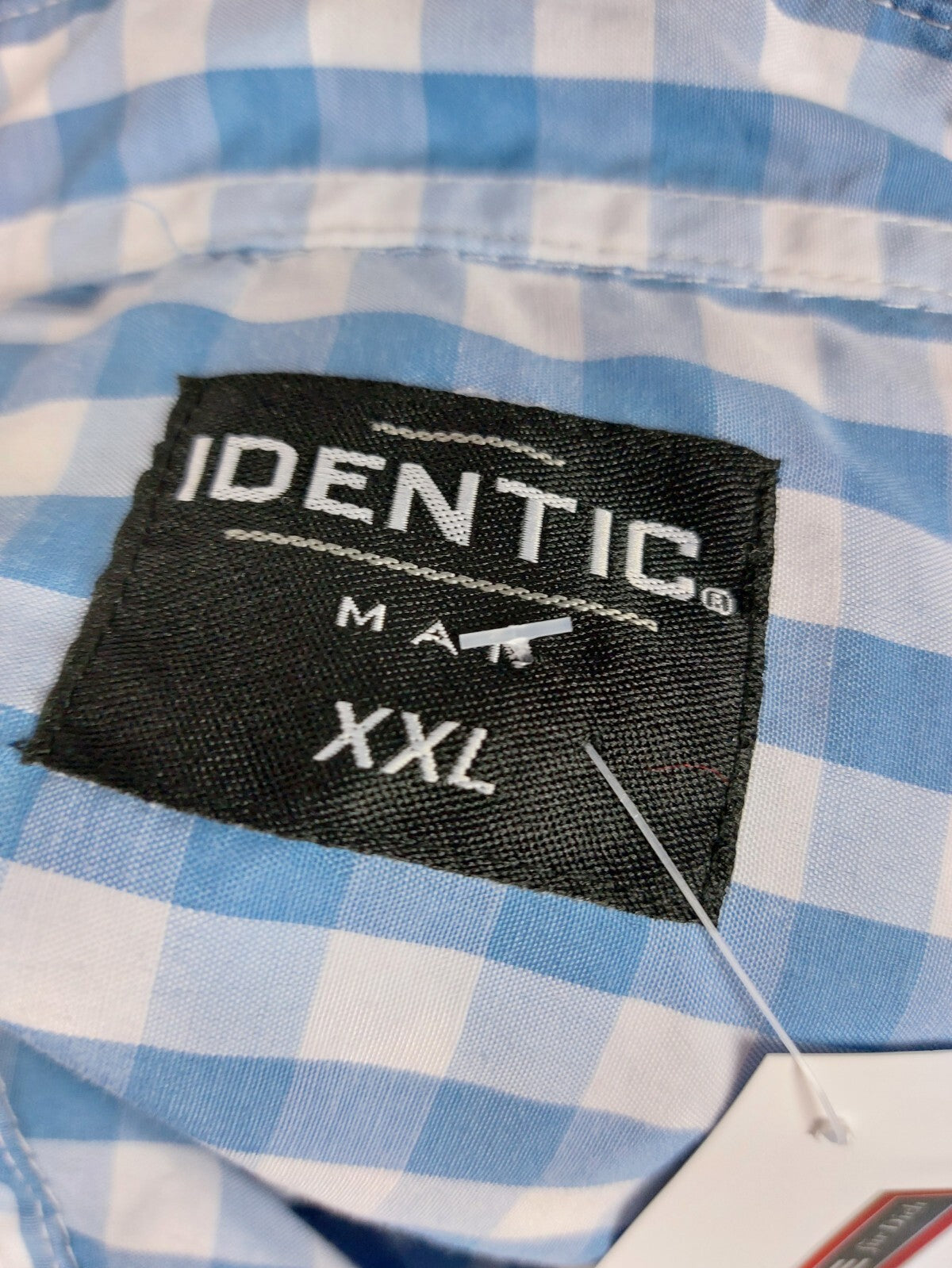 EK4349 Herren Hemd von Identic, blau/weiß kariert,Gr. 2XL7