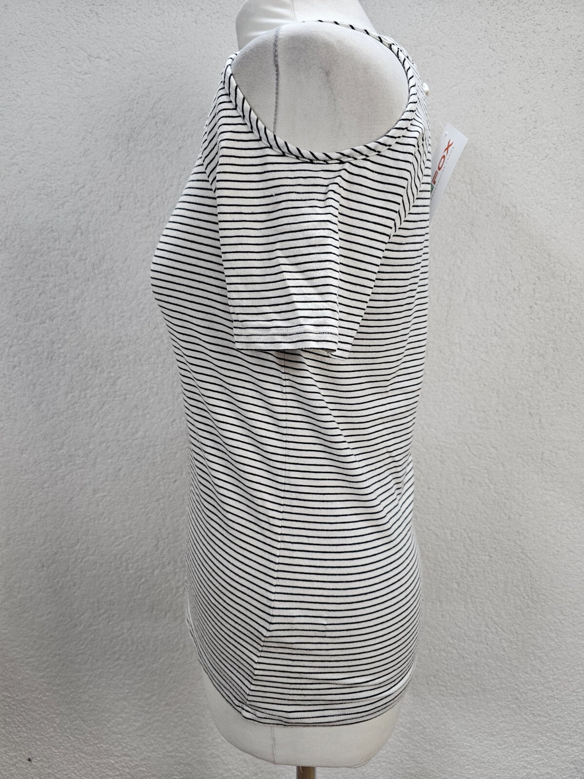 EK5937 Damen T-Shirt von Esprit, weiß, schwarz gestreift, Gr. S2