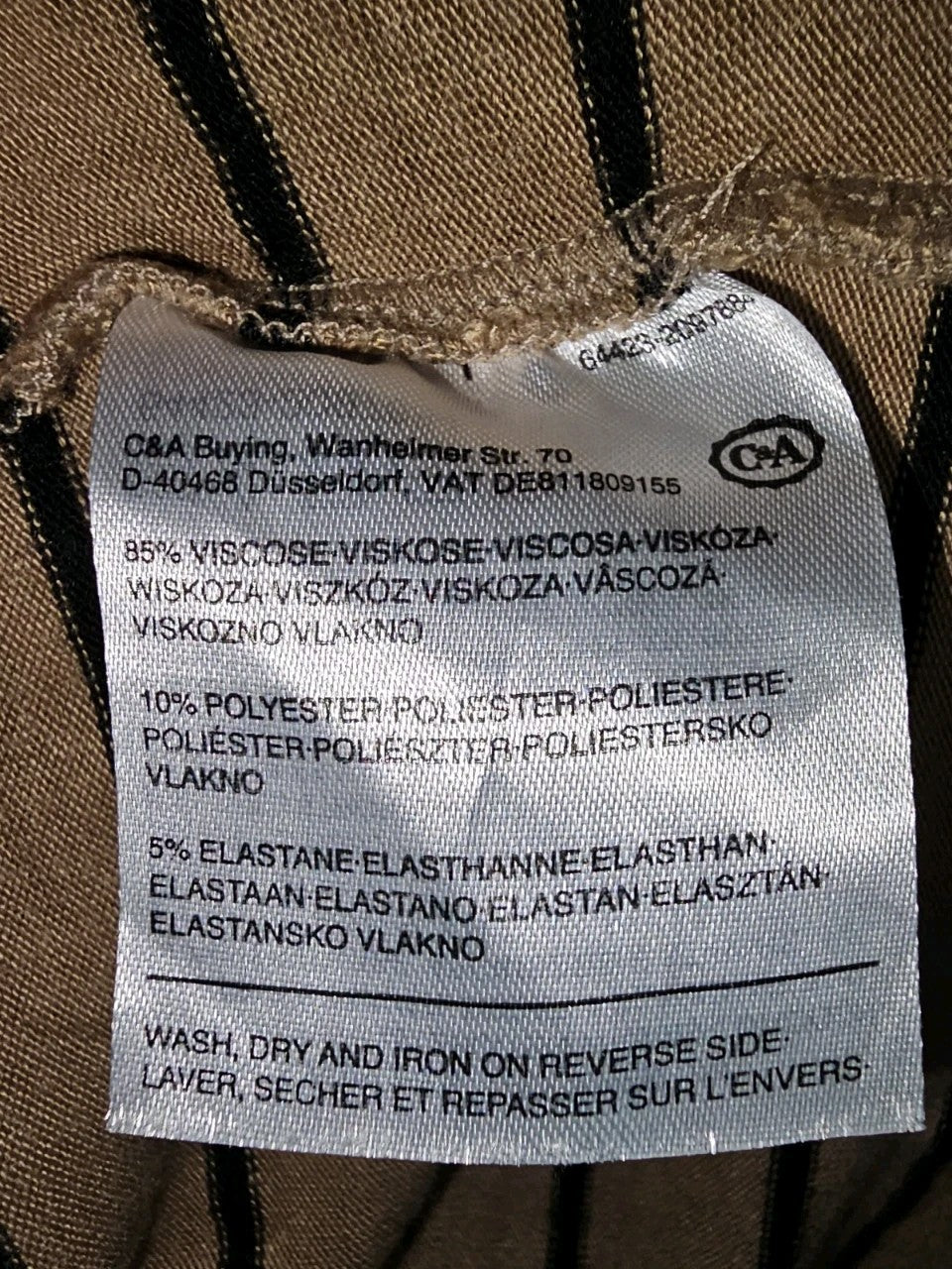 EK11092 Damen T-Shirt von C&A, Braun, Gr. M3