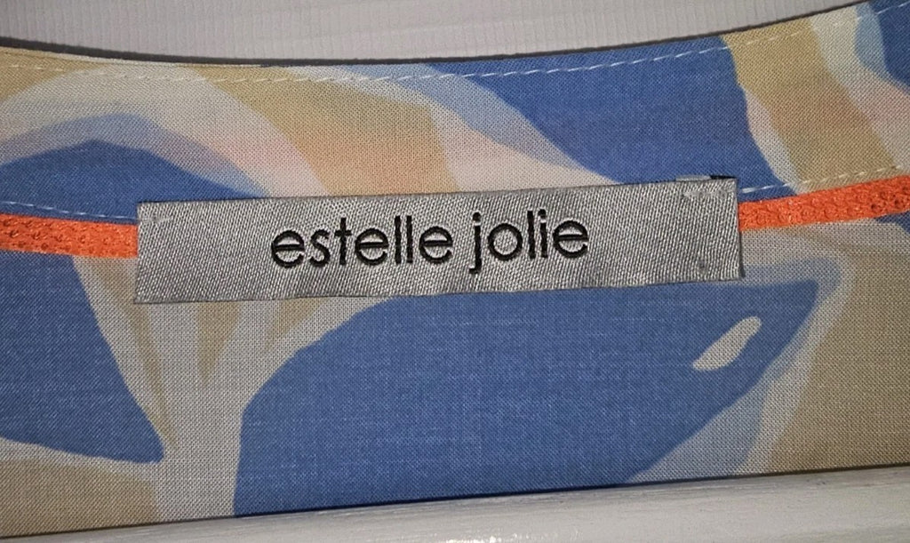 EK10058 Damen Bluse von Estelle Jolie, beige-blau, Gr.441