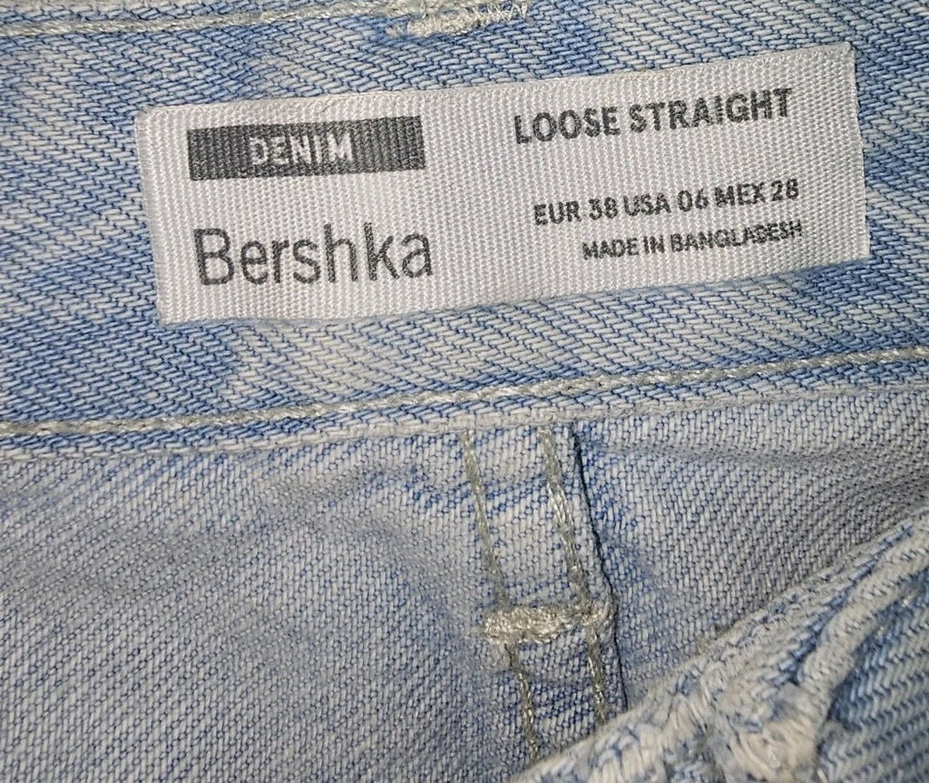 EK8098 Damen Jeans von Bershka, hellblau, Gr.382