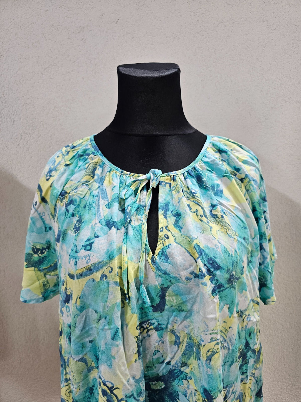 EK3983 Damen Bluse von Laura Torelli, blau, Gr.48/501