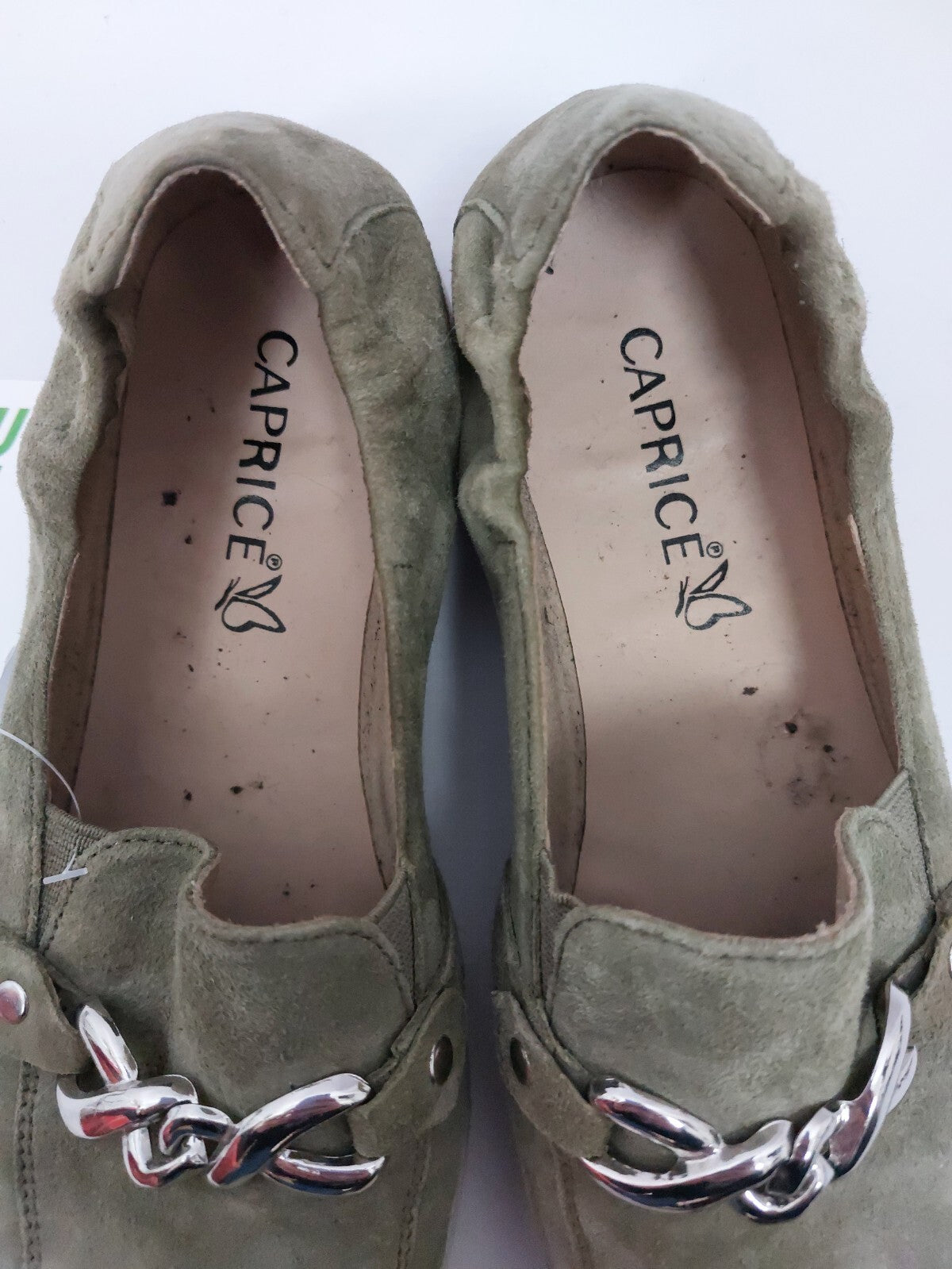 ES0696 Damen Halbschuhe von Caprice, blass olivgrün, Gr. 361