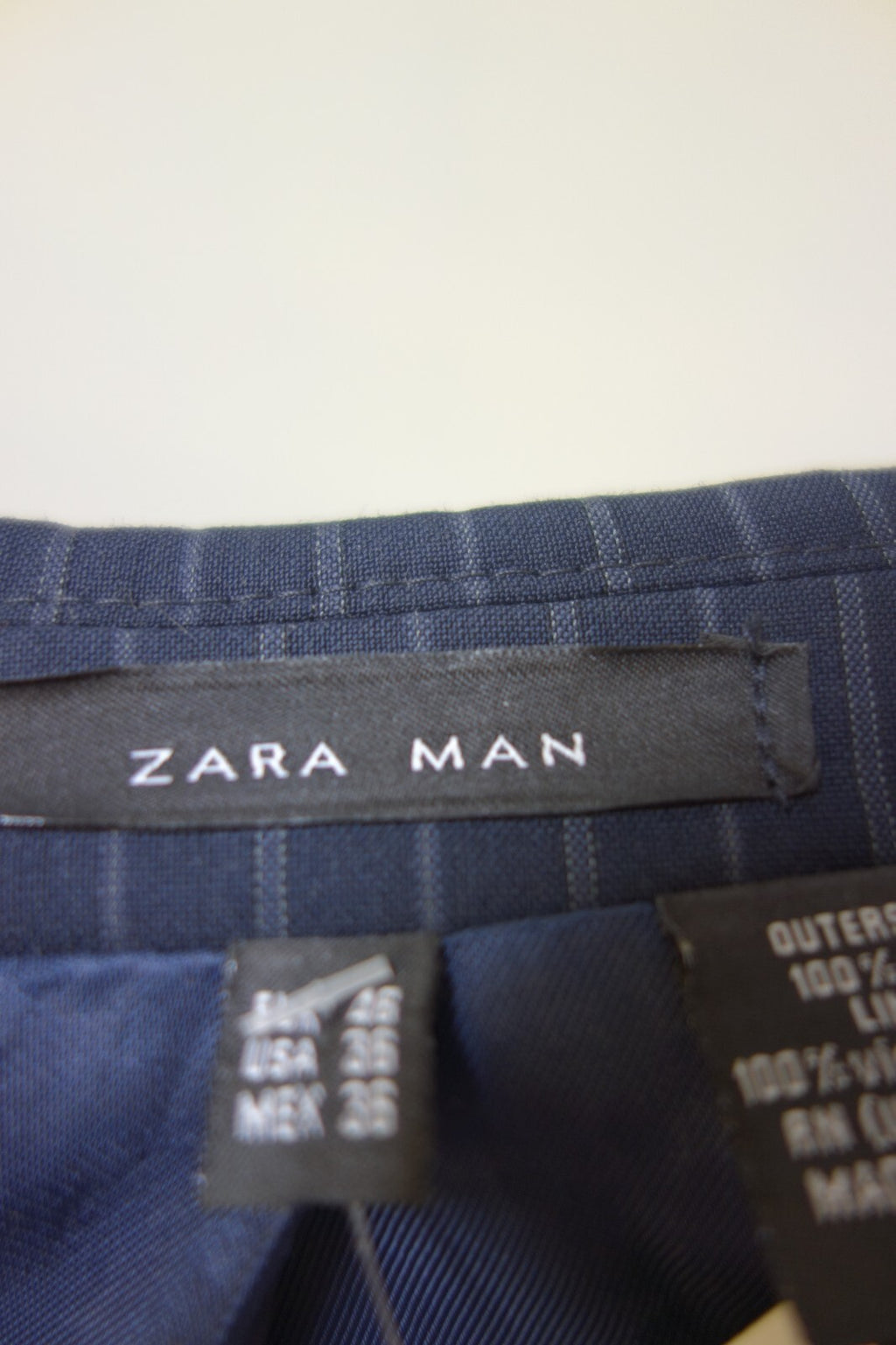 EK3816 Herren Jackett von Zara Man, schwarz mit Streifen, Gr. 465