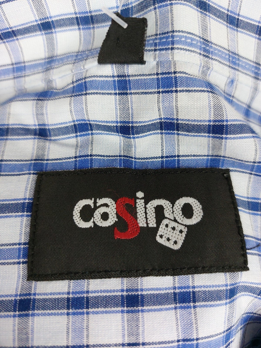 EK5162 Blau-kariertes Hemd von Casino für Herren, Gr. 527