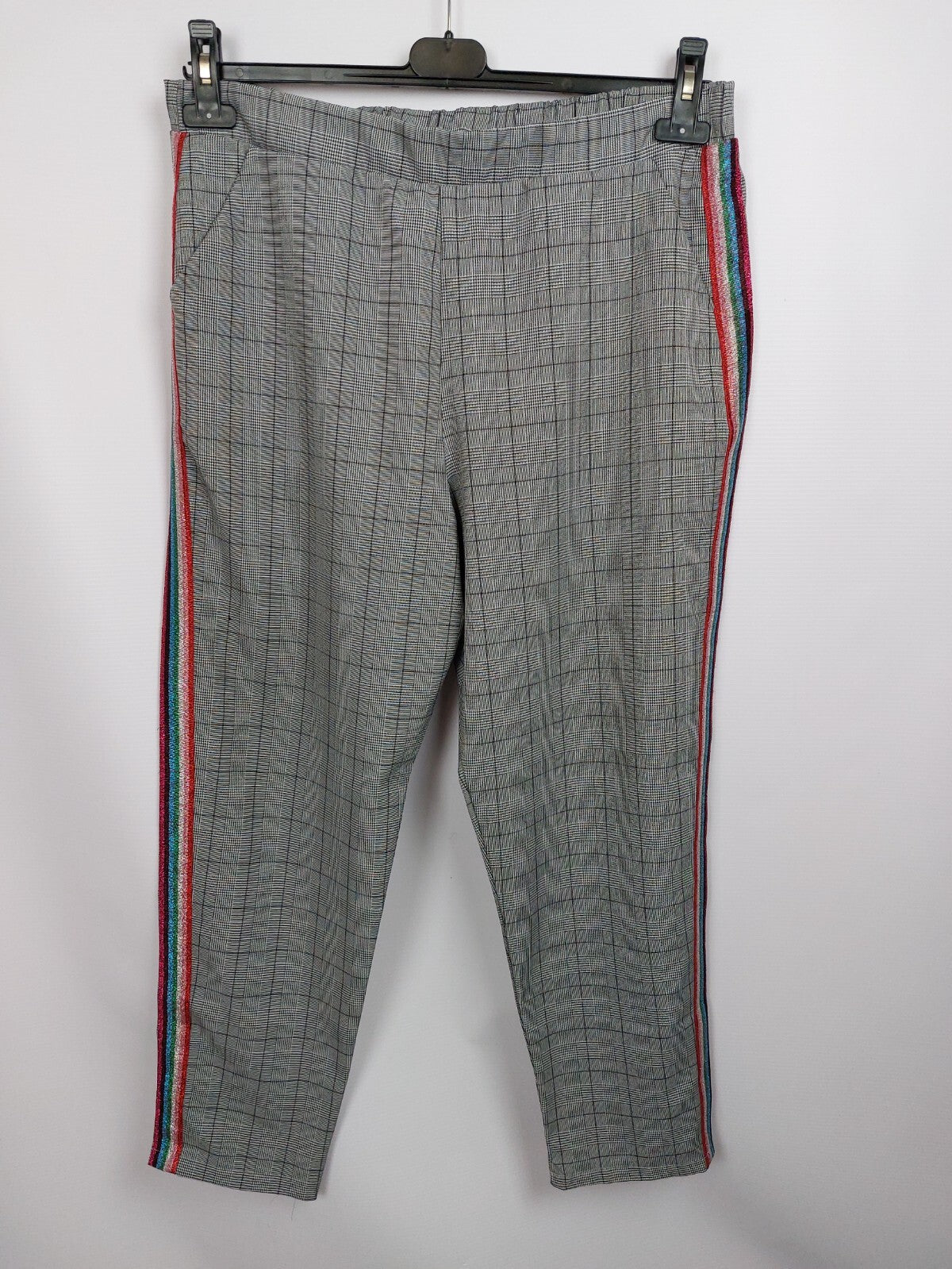 EK2144 Damen Hose von Clockhouse, grau kariert, Gr. 440