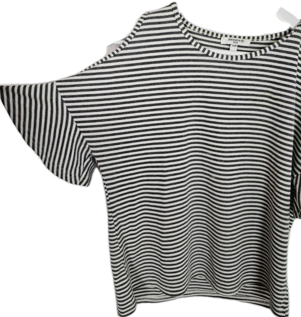 EK9514 Damen T-Shirt von Sweewë, Weiß/Grau, Gr. S/M1