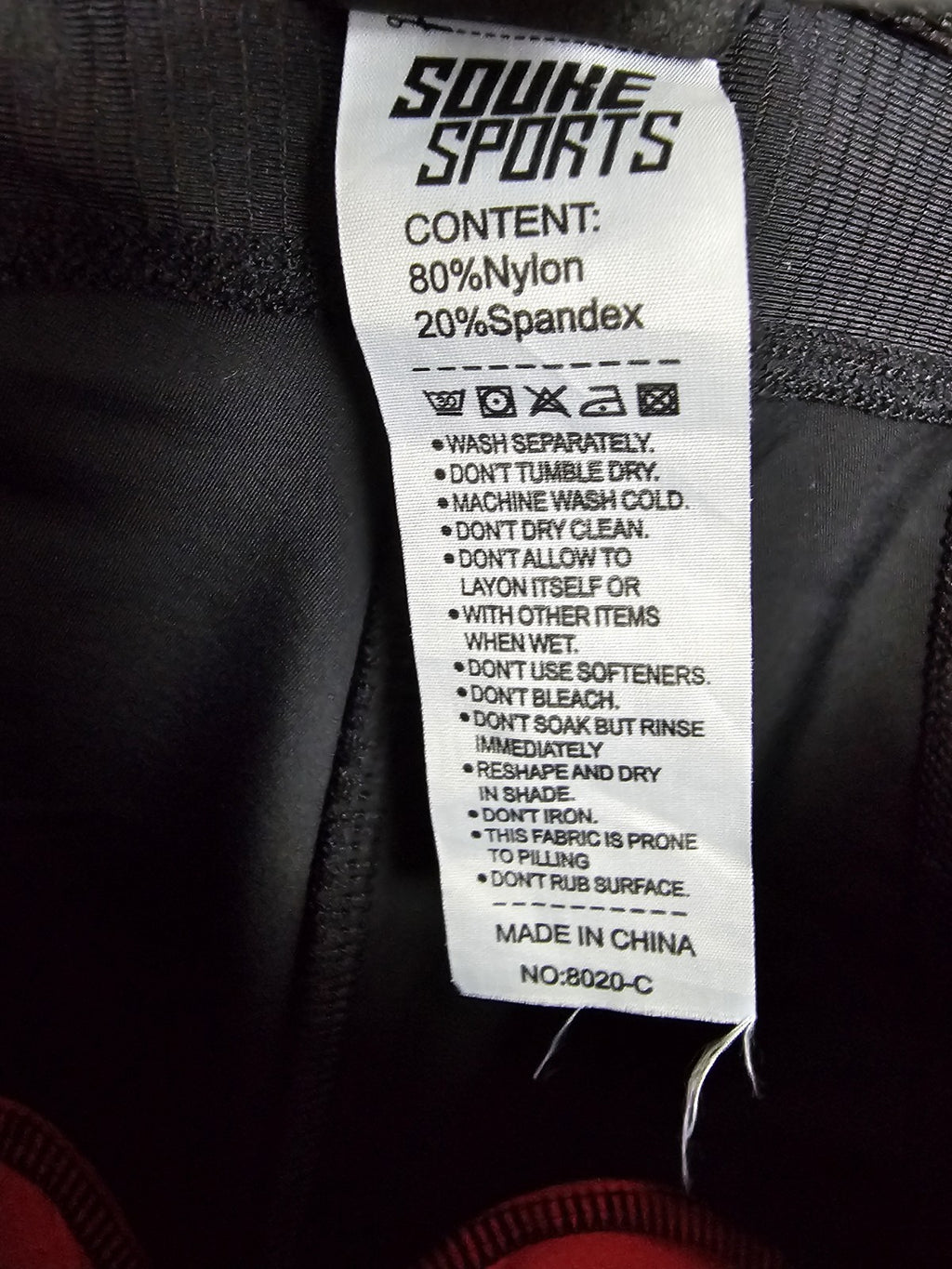 EK8441 Damen Radlerhose von Souke Sports, schwarz, Gr.S5