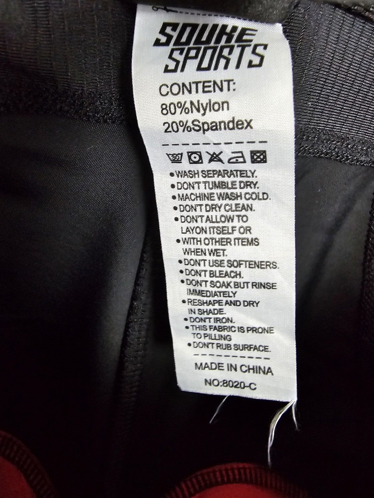 EK8441 Damen Radlerhose von Souke Sports, schwarz, Gr.S5