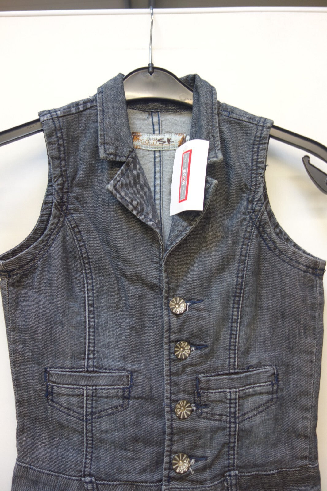 EK3498 Damen Jeanskleid von Gold, grau, Gr. S1