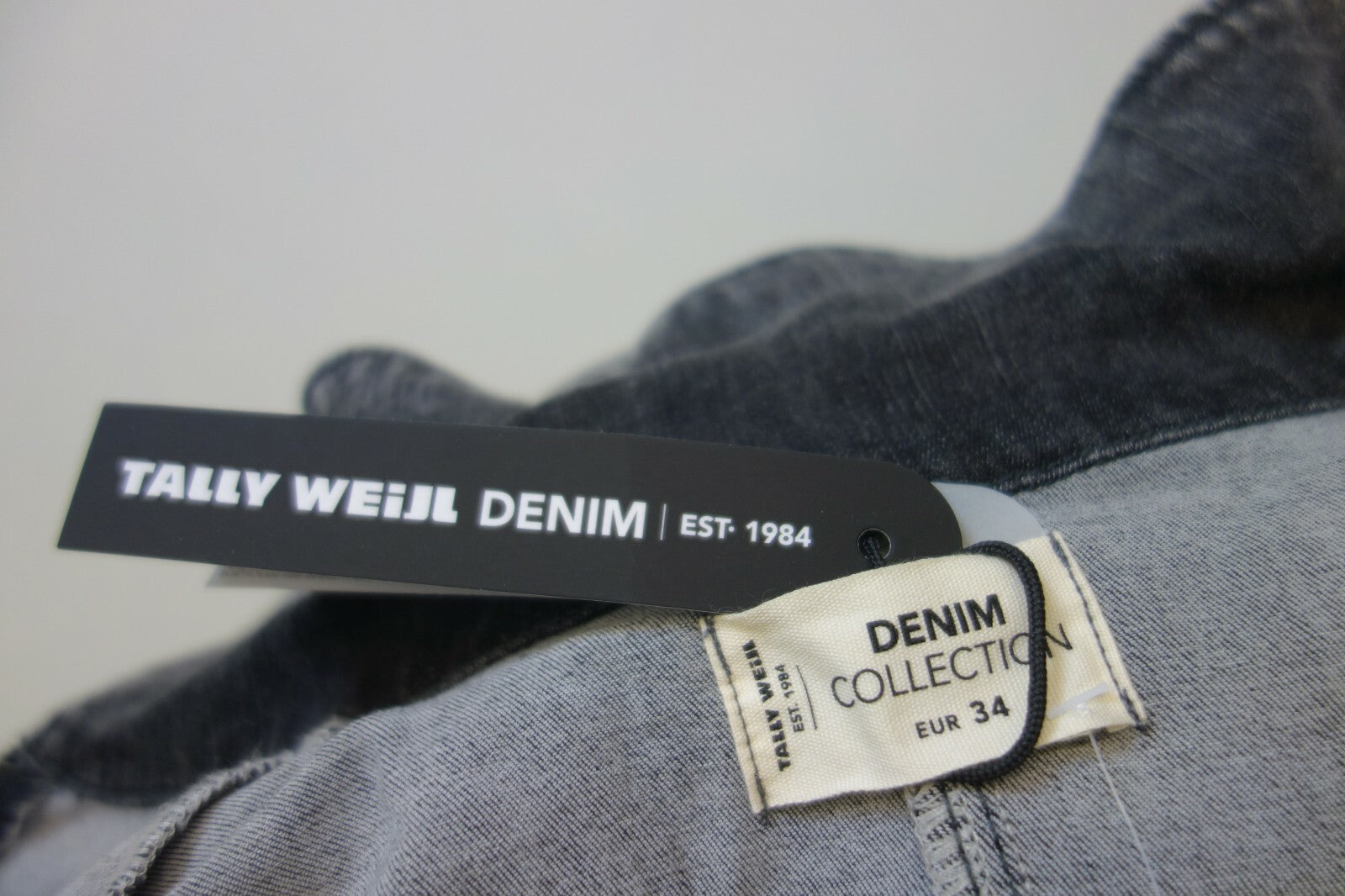 EK0702 Damen Kleid aus Jeansstoff von Tally Weijl, grau, 344