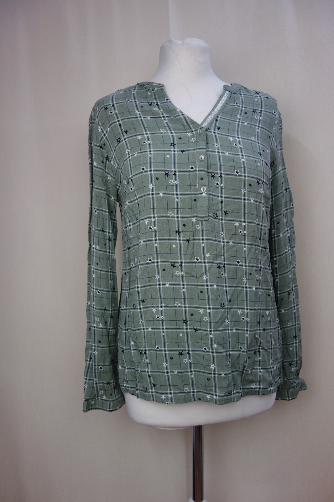 EK0135 Damen Bluse von Gina Benotti, Pantinagrün, Gr.S0