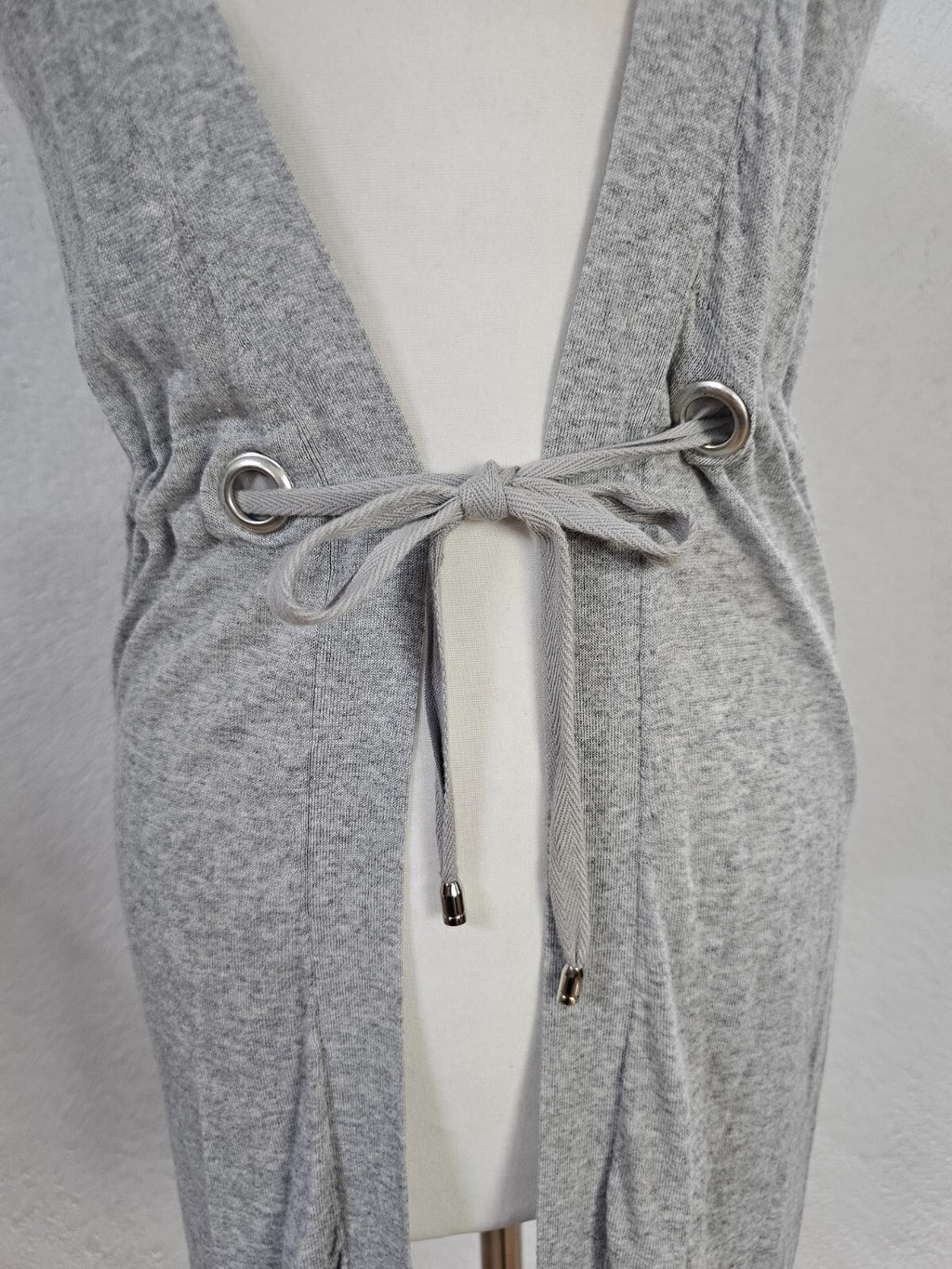 EK6225 Damen Strickjacke von Mode Express, grau, Gr. 381