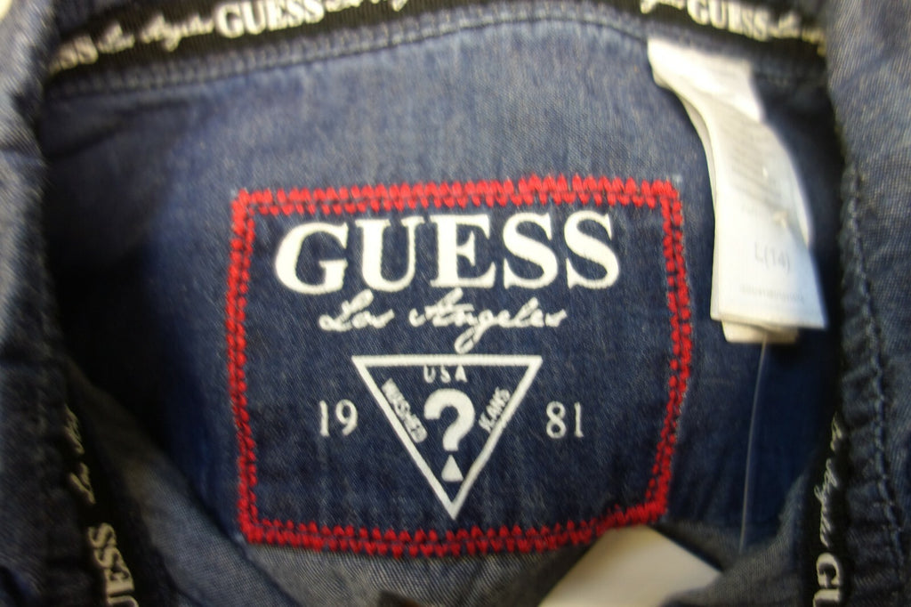 EK1401 Mädchen Kleid von Guess, Jeansstoff, blau, Gr. L(14)5