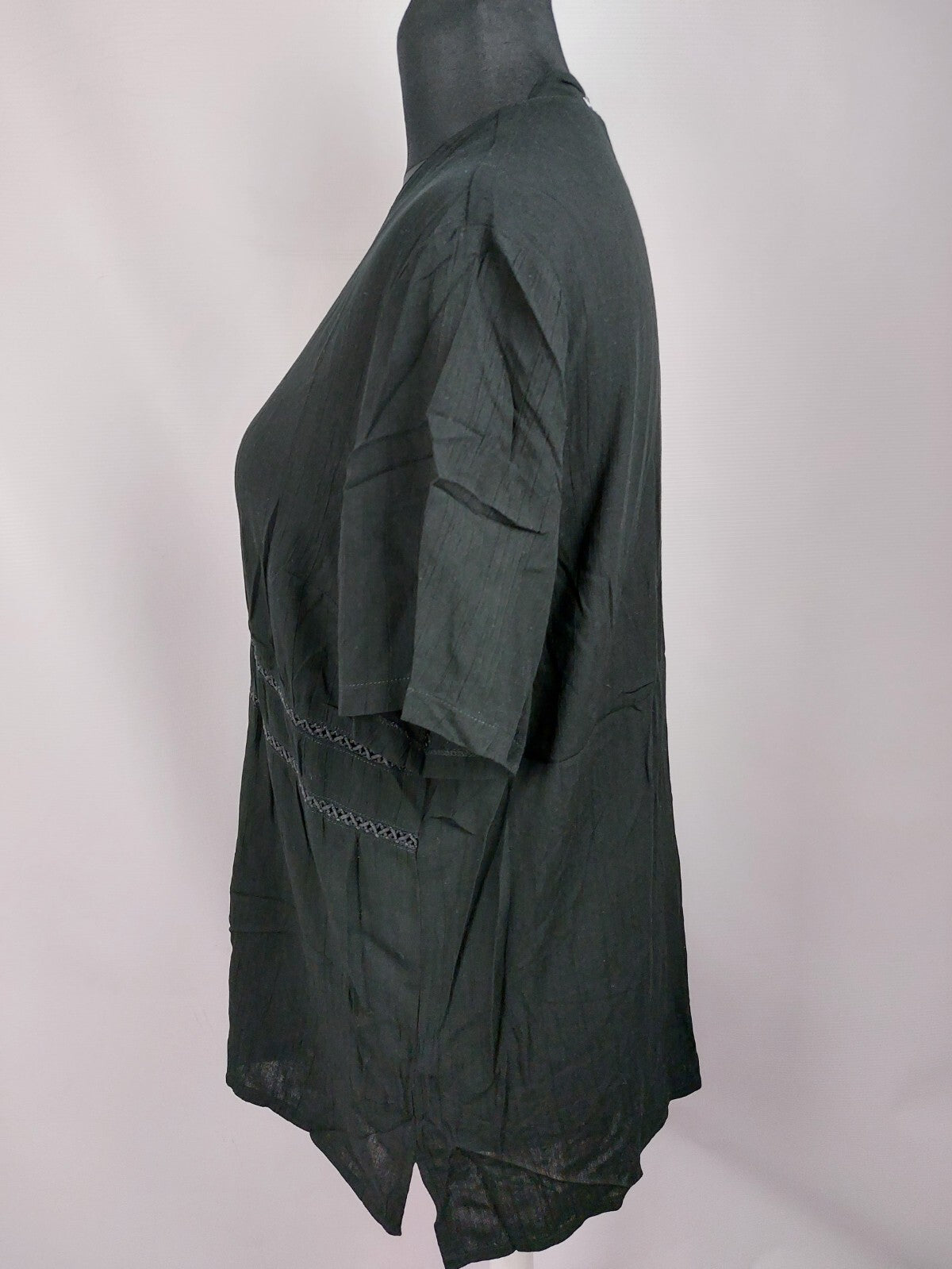 EK4104 Damen Bluse von meine Größe, schwarz, Gr. 463