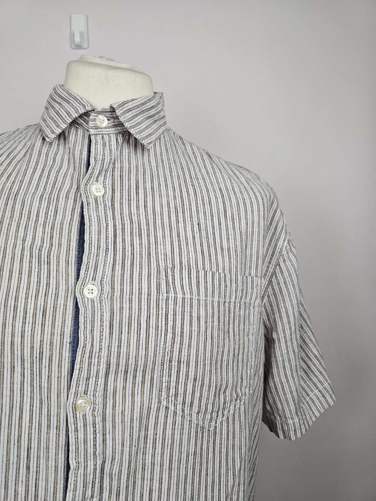 EK2405 Herren Hemd von Redwood, weiß-braun, Gr.XL1