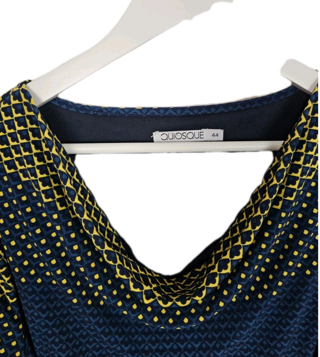 EK9168 Damen Kleid von Quiosque, Dunkelblau, Gr. 442