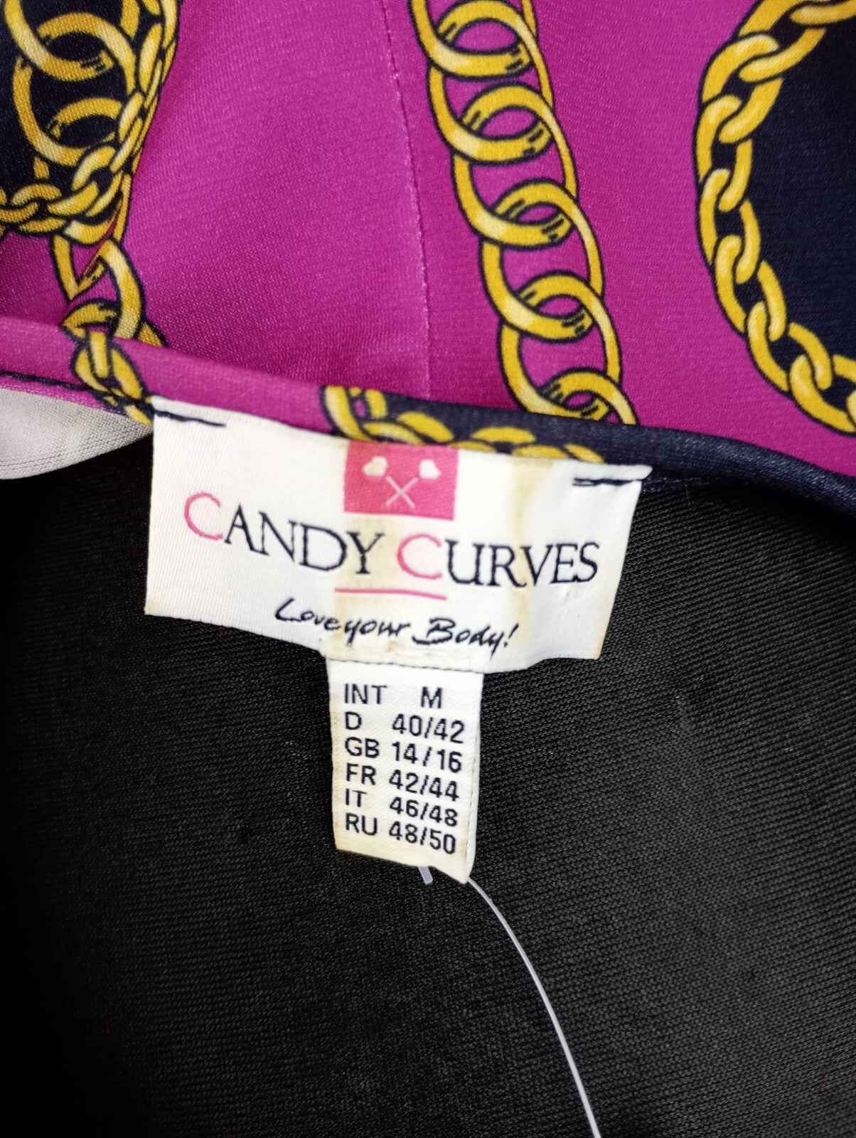 EK2244 Damen Shirt von Candy Curves, pink/schwarz/gold, Gr. 40/426