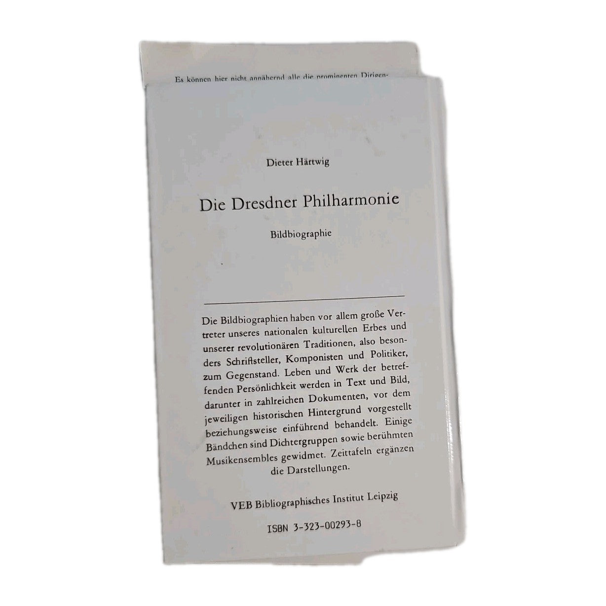 EB4030 Die Dresdner Philarmonie von Dieter Härtwig | Bildbiographie1