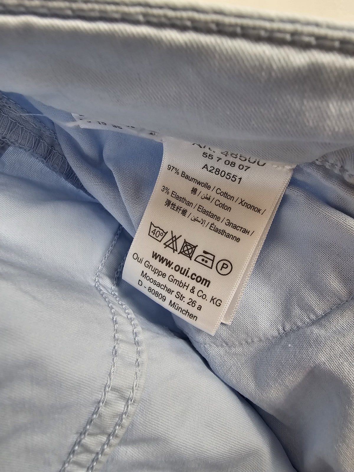 EK8554 Damen Jeans von Oui, Hellbalu, Gr. 364