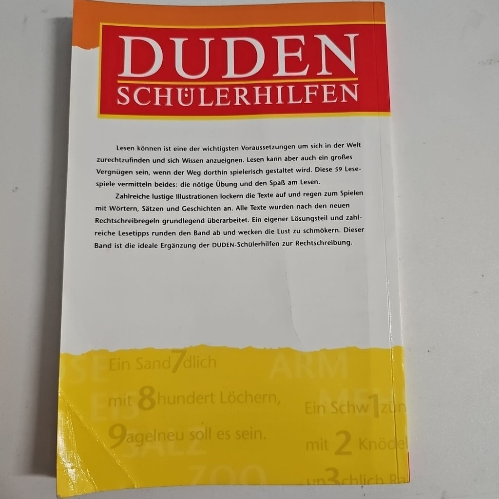 EB2170 Duden Schülerhilfen, Lesespiele, ab 3. Schuljahr, neue Rechtschr2
