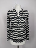 EK5054 Damen Bluse von H&M, schwarz-weiß, Gr.XS0