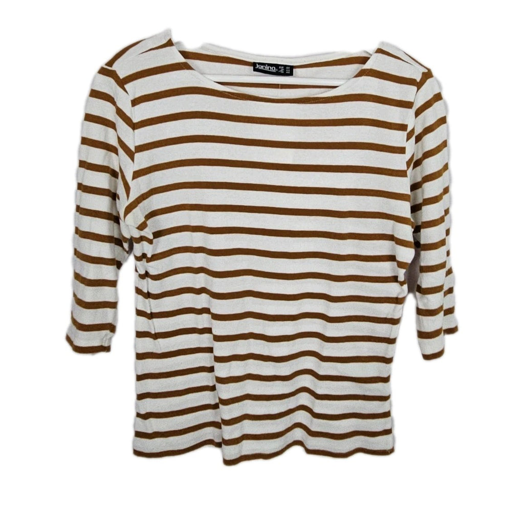 EK9538 Damen Sweatshirt von Hanina, Weiß/Orange, Gr. 400