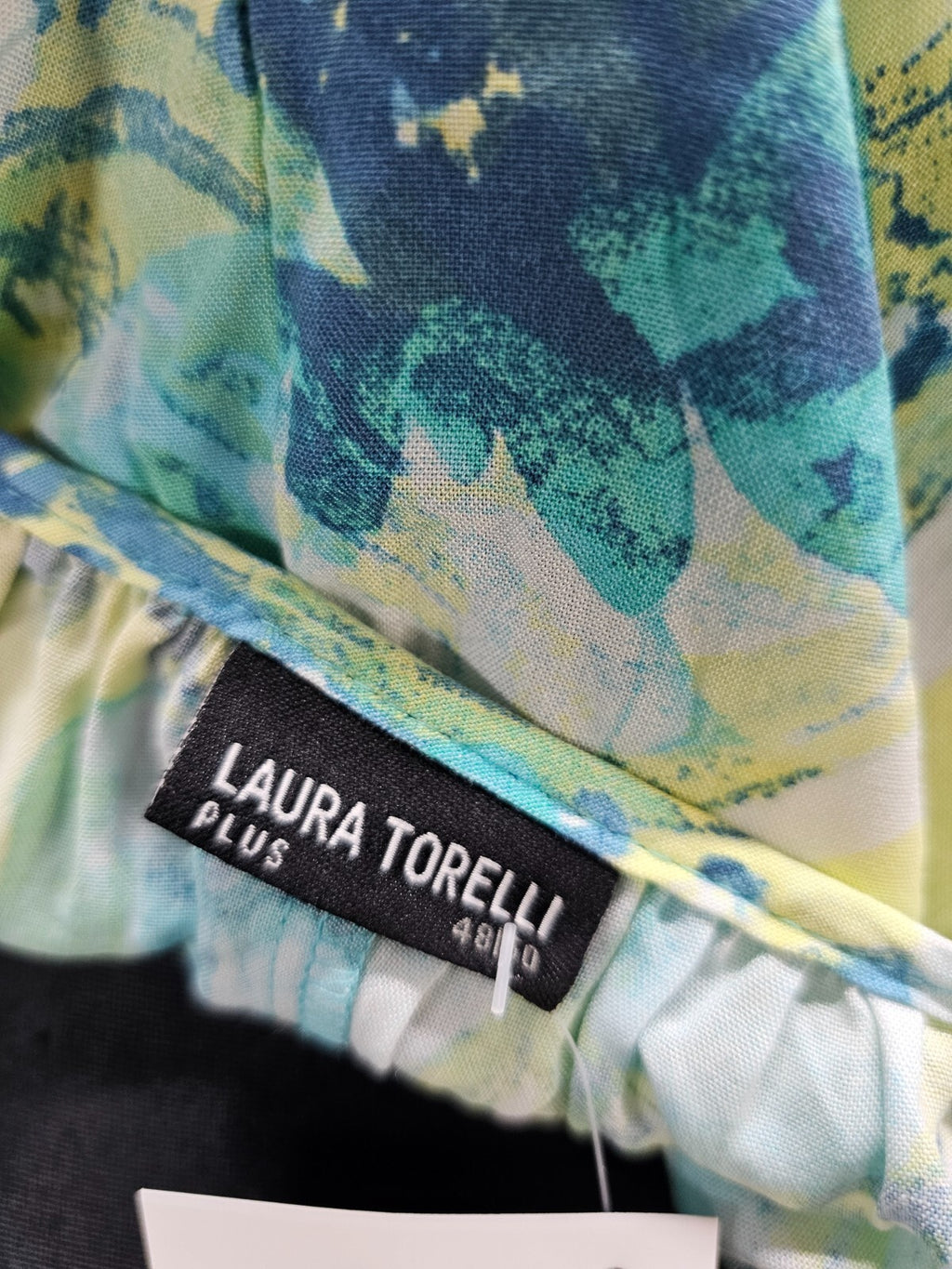 EK3983 Damen Bluse von Laura Torelli, blau, Gr.48/505