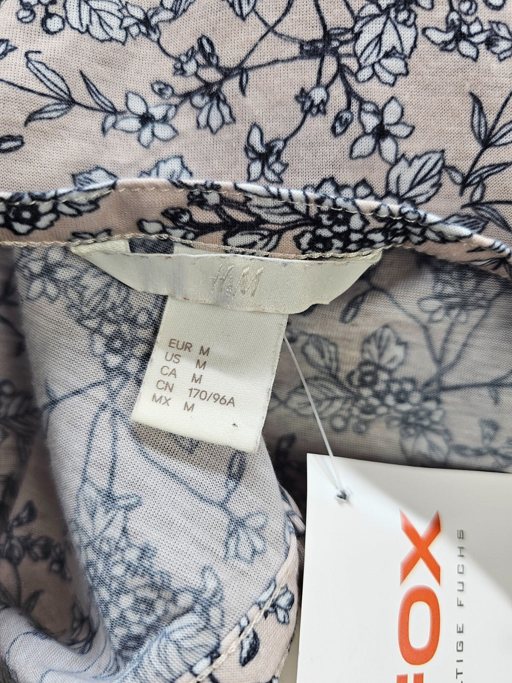 EK5936 Damen Bluse von H&M, rosa mit Blumen, Gr. M4