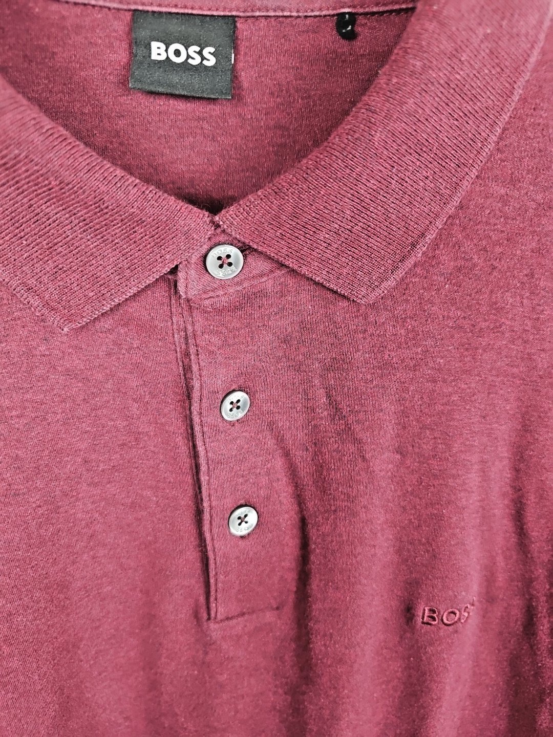 EK 7509 Herren Poloshirt Langarm Boss Bordeaux Gr.XXL1