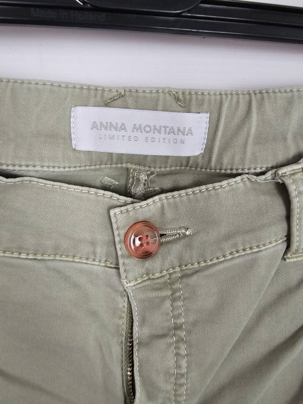 EK9088 Damen Hose von Anna Montana, Hellgrün/Beige, Gr. 383