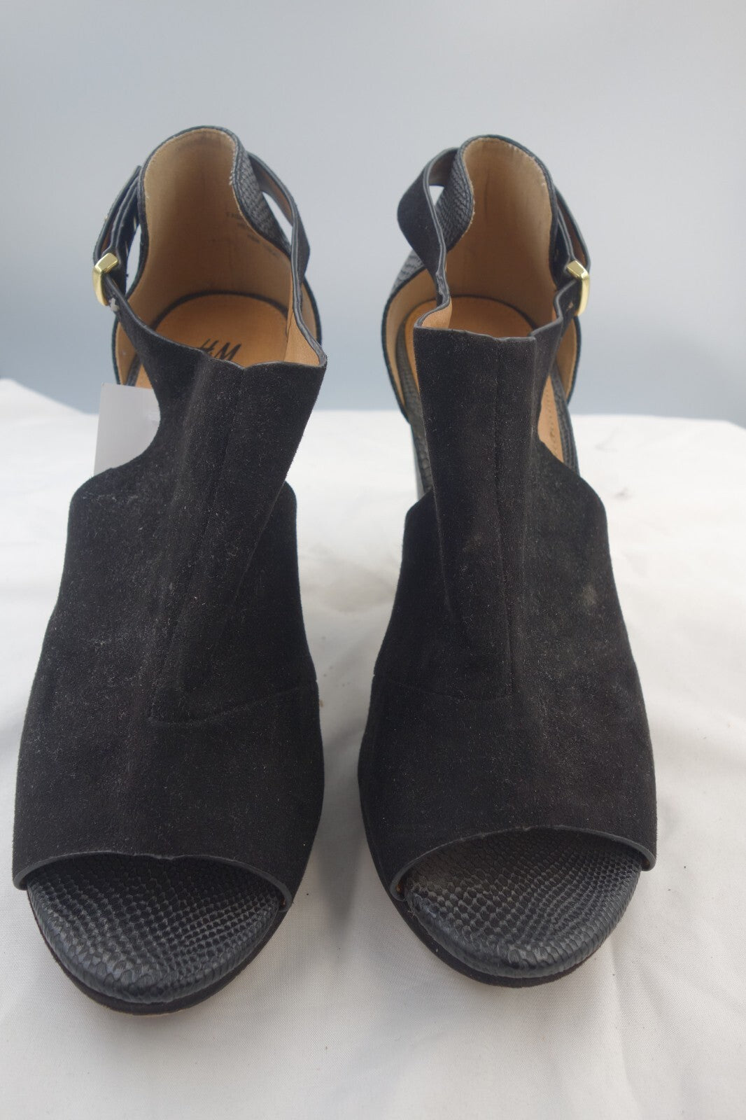 ES0032 Damen Sandalen von H&M, schwarz, Gr. 401